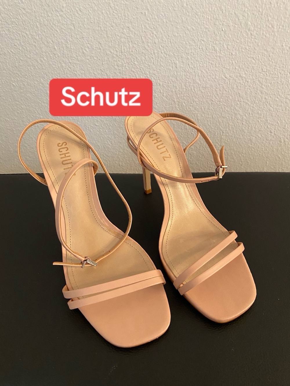 SCHUTZ Blush Strappy High Heel Sandals NWOT